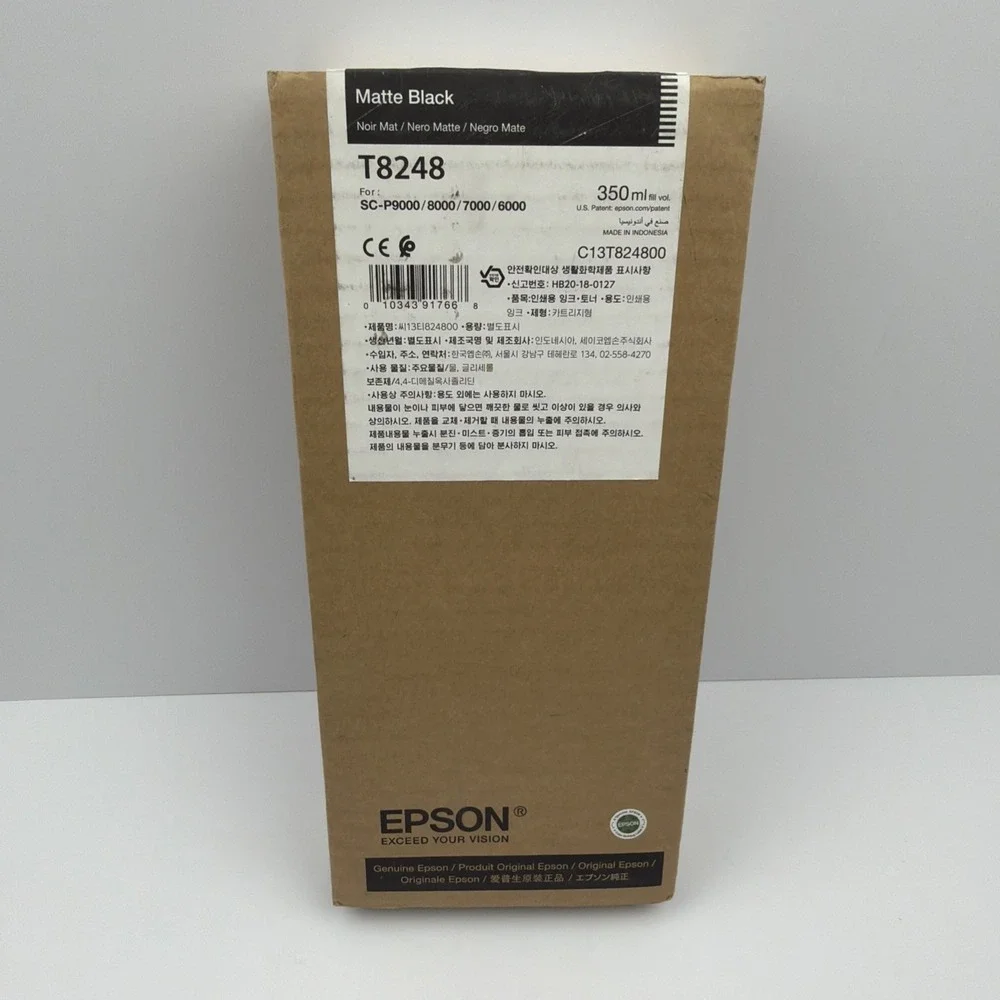 Genuine Epson T8248 Matte Black Ink 350ml SC-P9000/8000/7000/6000 EXP-08/2024